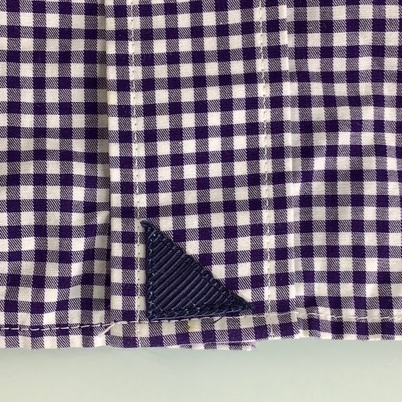 UNTUCKit Wrinkle free Mini Blue/White Check long sleeve shirt boy Size 6-7 NWOT - Picture 8 of 12